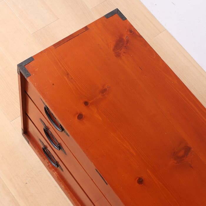 アンティーク 引出し3杯 3段 和箪笥 ローチェスト 古家具 テレビ台