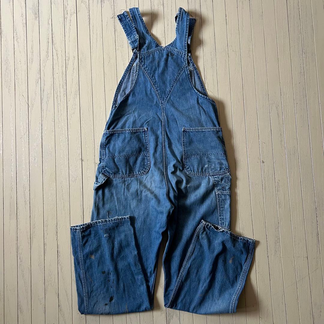 60s 70s Carhartt オーバーオール プリントタグ デカC M相当