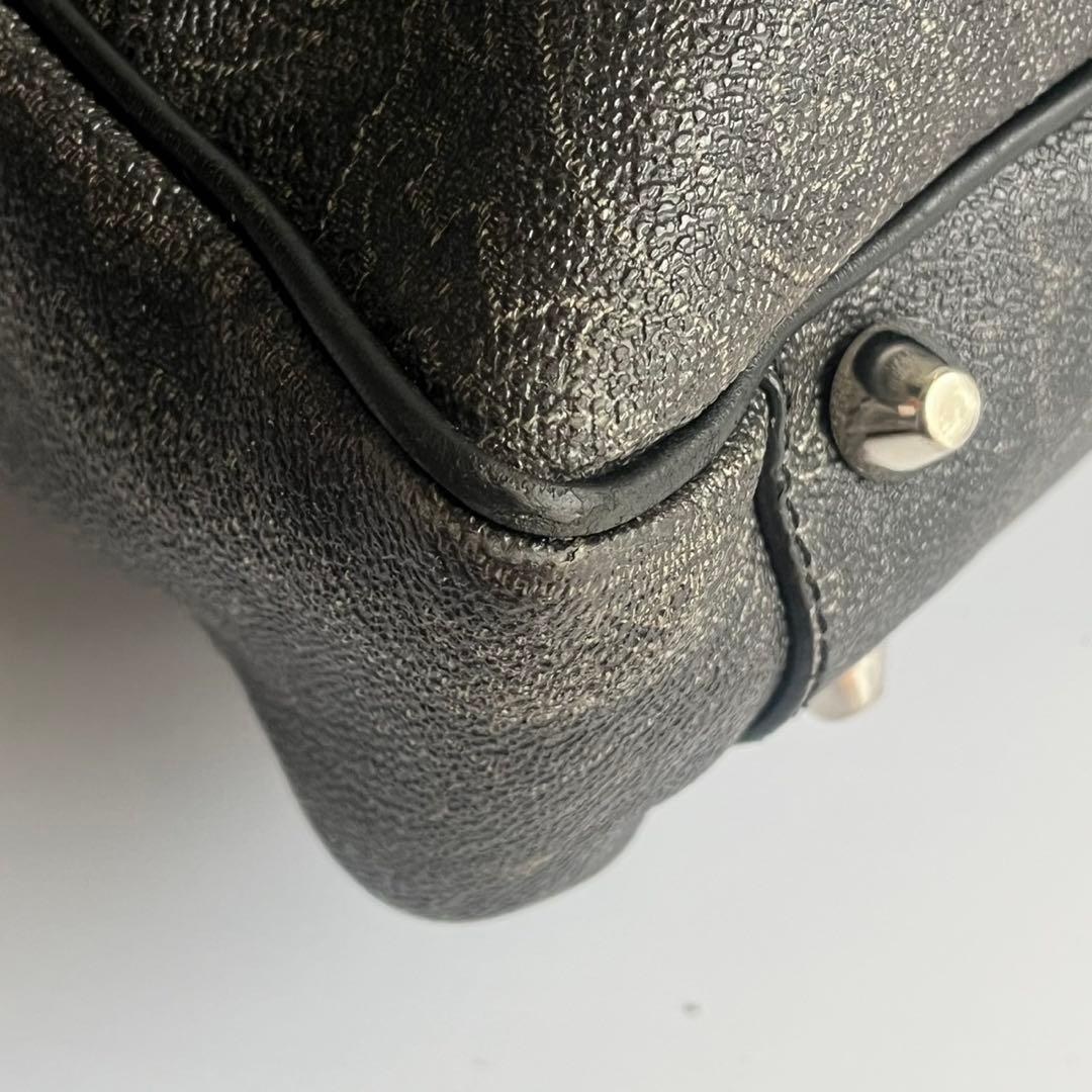 ETRO エトロ ハンドバッグ　ビジネスバッグ　PVC レザー　総柄　メンズ