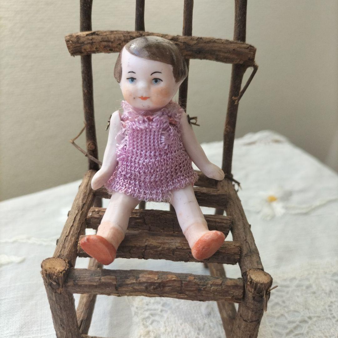 ドイツ　アンティーク　ミニチュアビスクドール　おかっぱヘアの女の子