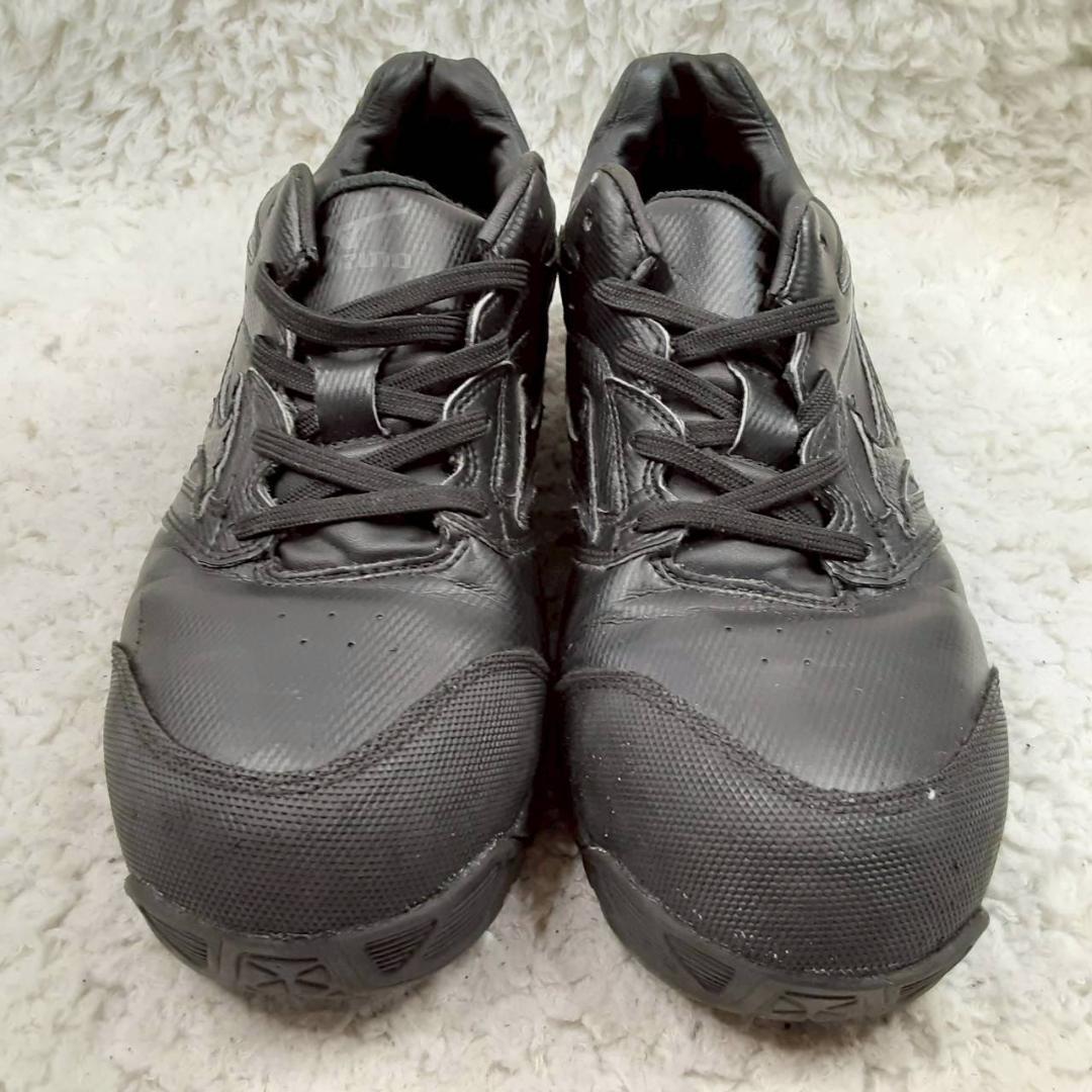 美品 25.5㎝◎MIZUNO ミズノ 安全靴 ワーキングシューズ 黒