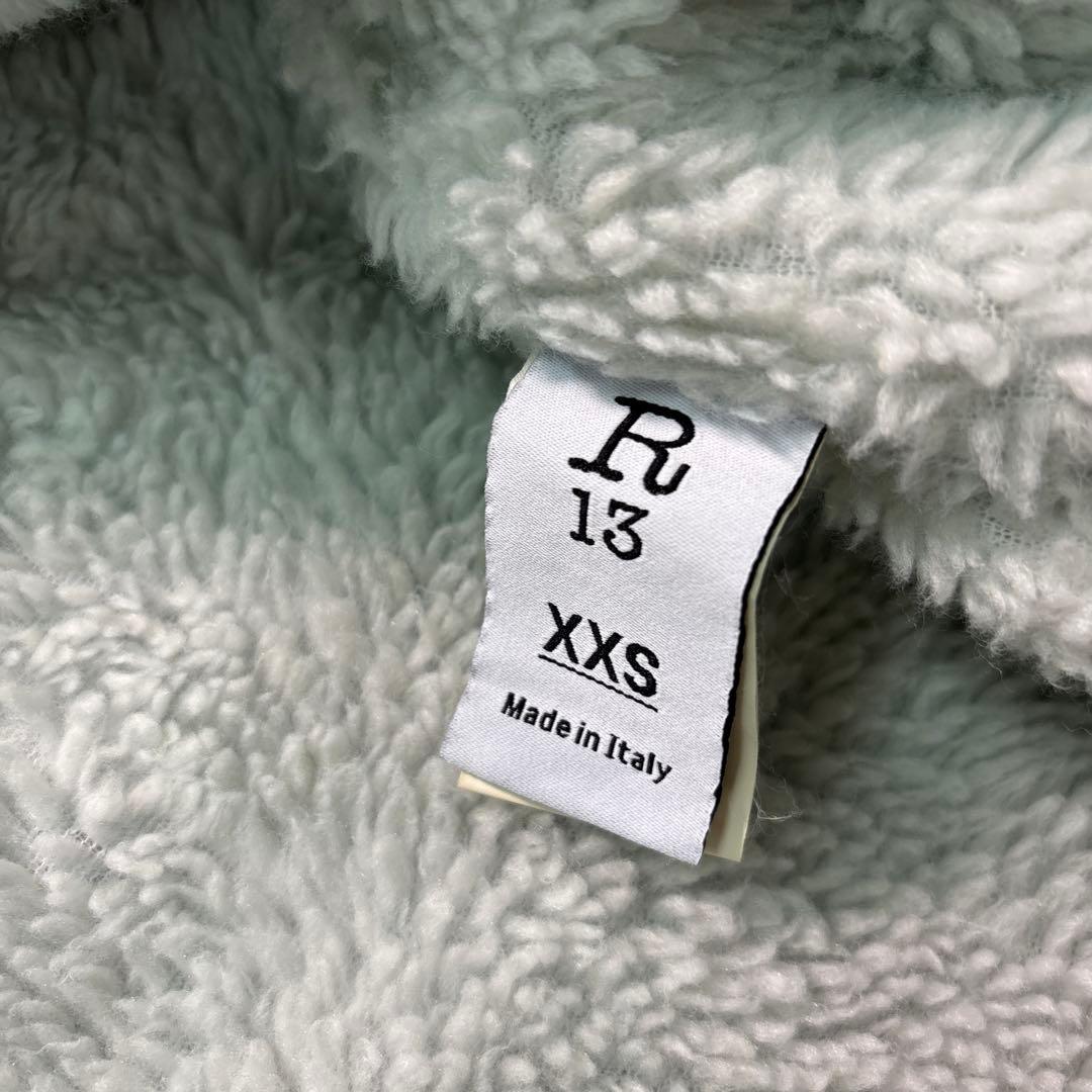 7AS8 R13 イタリア製　デニムジャケット　ロング　裏ボア　Gジャン　古着