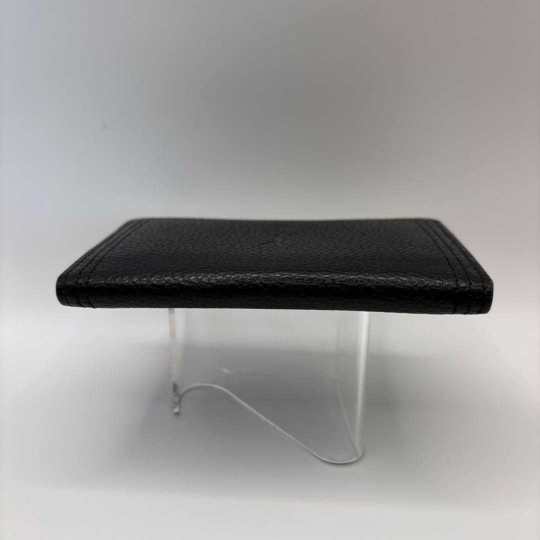 yves saint laurent 名刺入れ　カードケース　ブラック　型押し