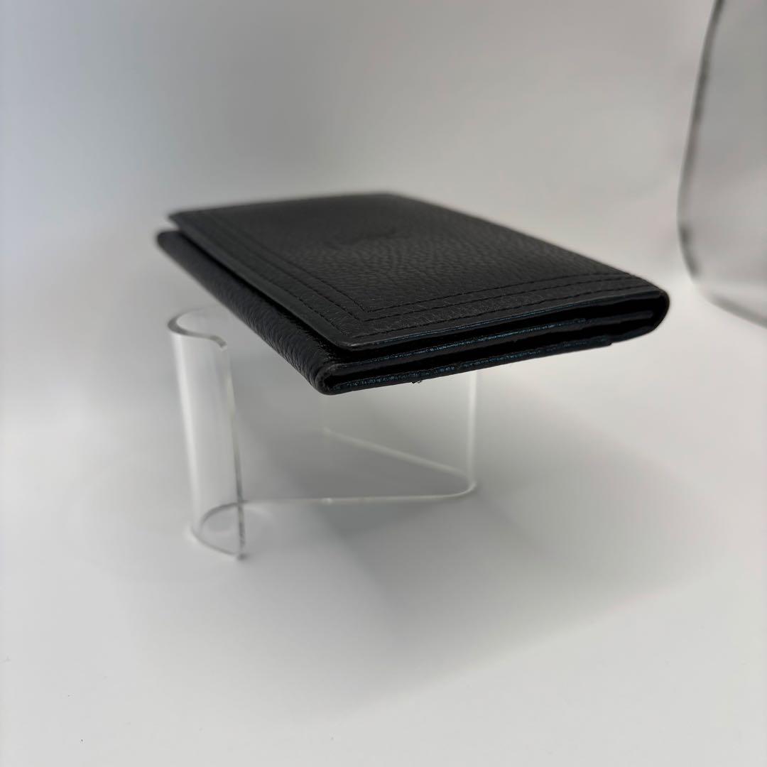 yves saint laurent 名刺入れ　カードケース　ブラック　型押し