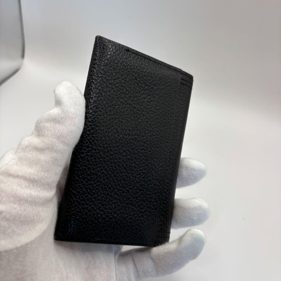 yves saint laurent 名刺入れ　カードケース　ブラック　型押し