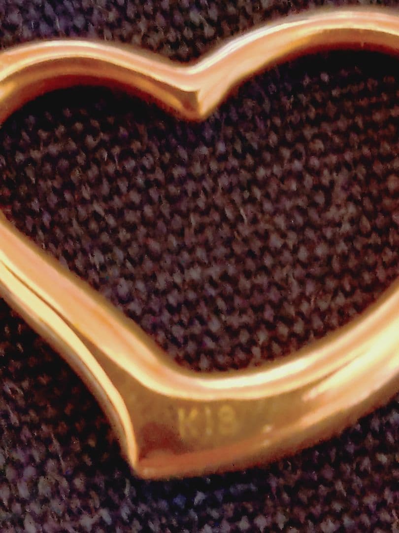 k18 オープンハート ペンダントトップ