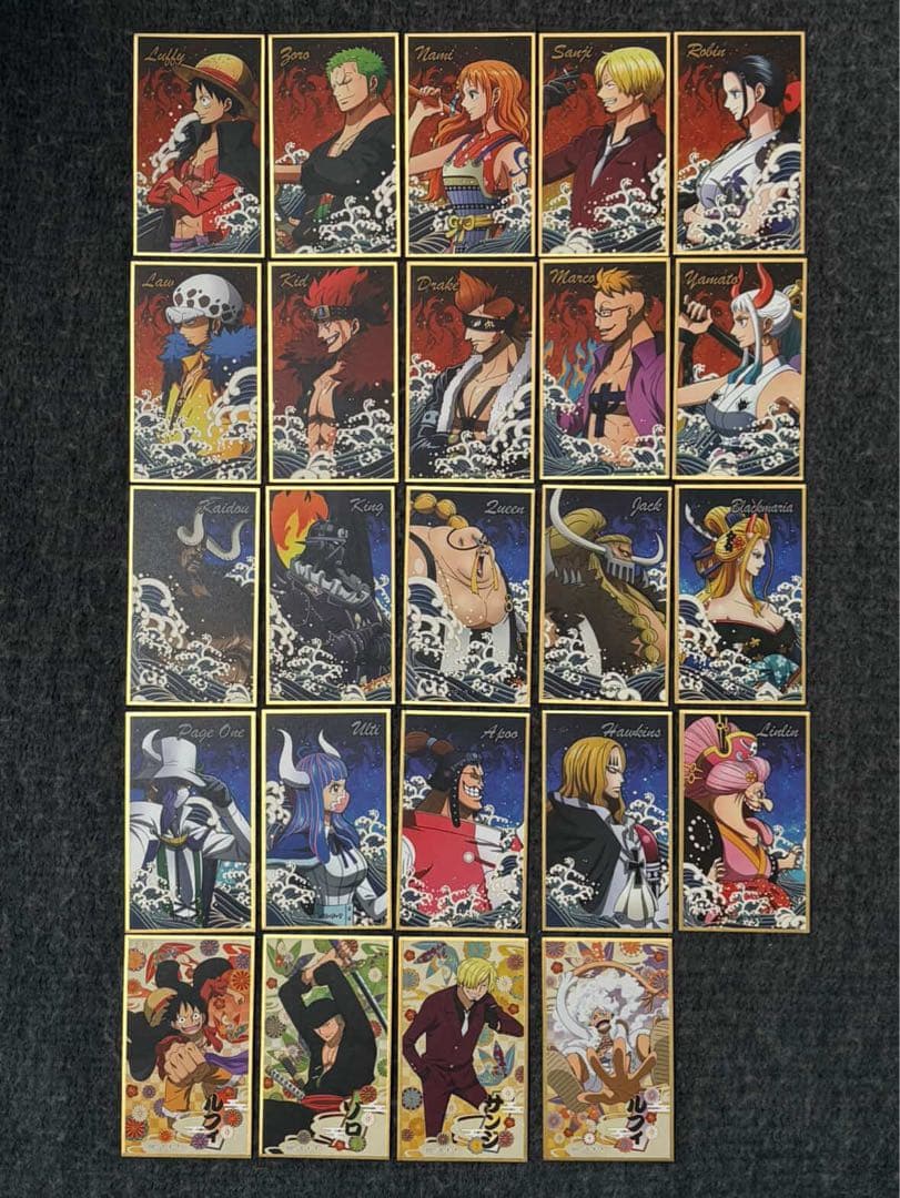 ONE PIECE ワノ国編 華絵札色紙 24枚 コンプリート