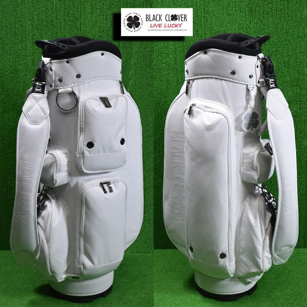 BLACK CLOVER/ブラッククローバー キャディバッグ9型【ホワイト】新品