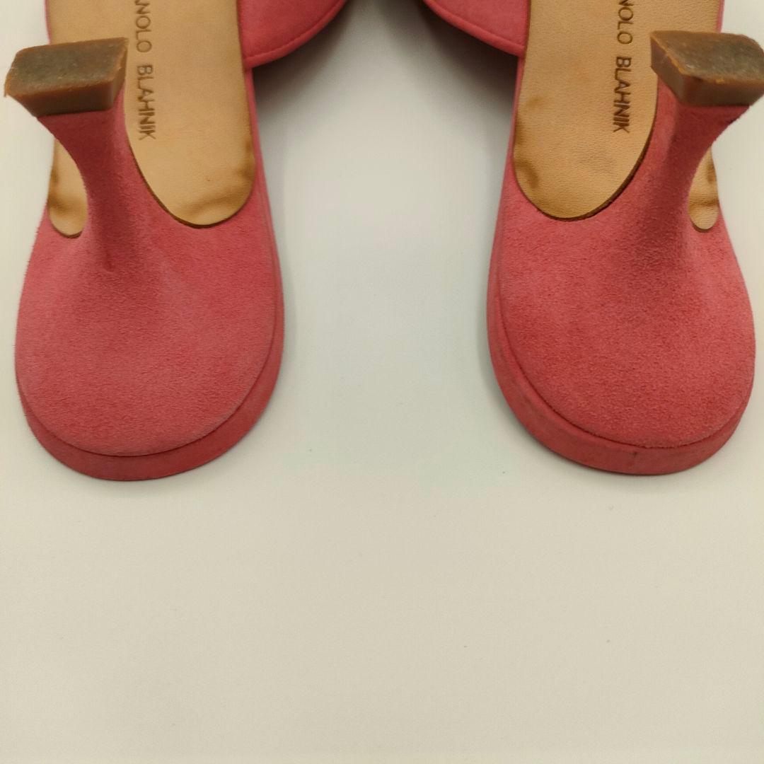 マノロブラニク 37/23.5cm メイセール スエード ミュール