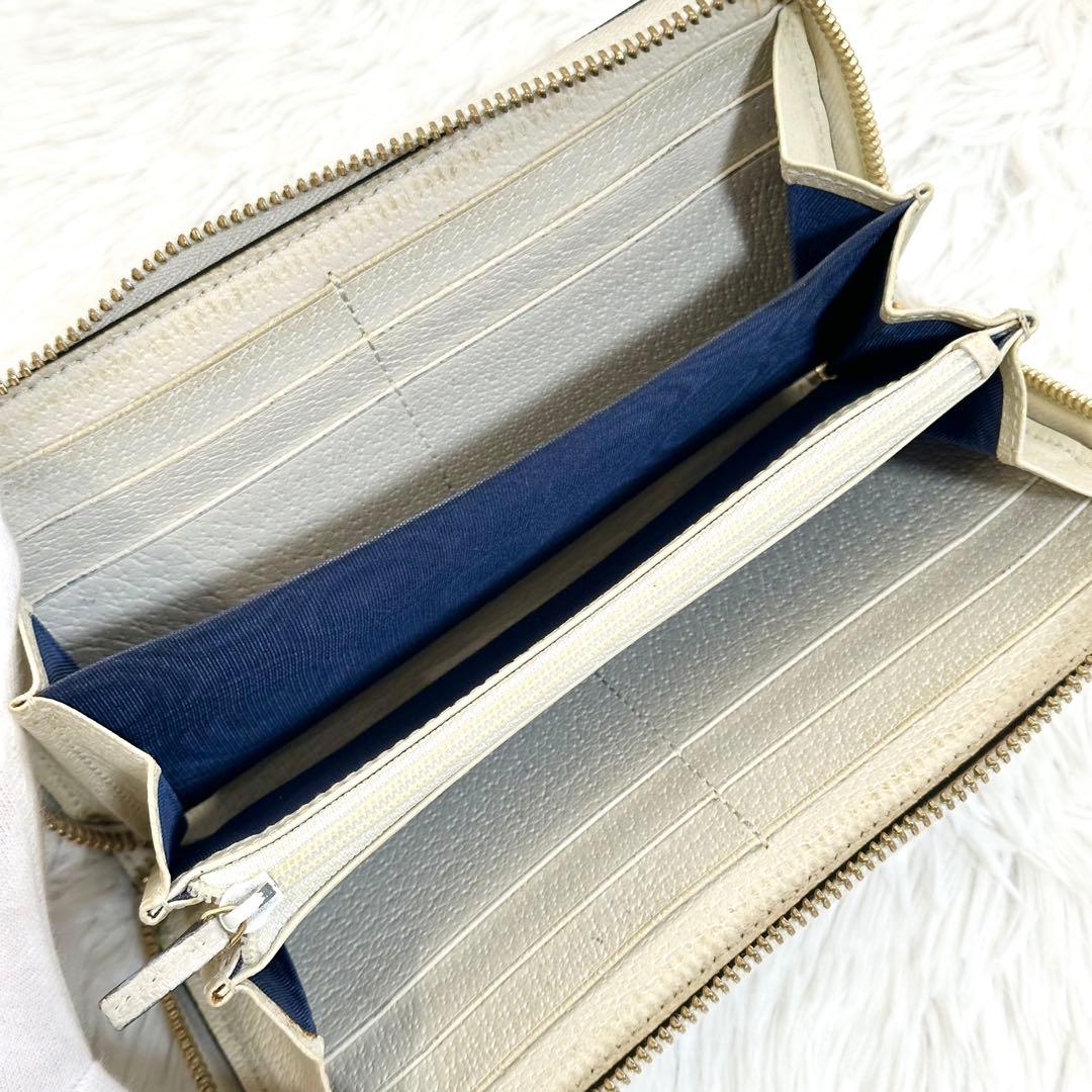 GUCCI 長財布 オフィディア シェリーライン GG マーモント ホワイト