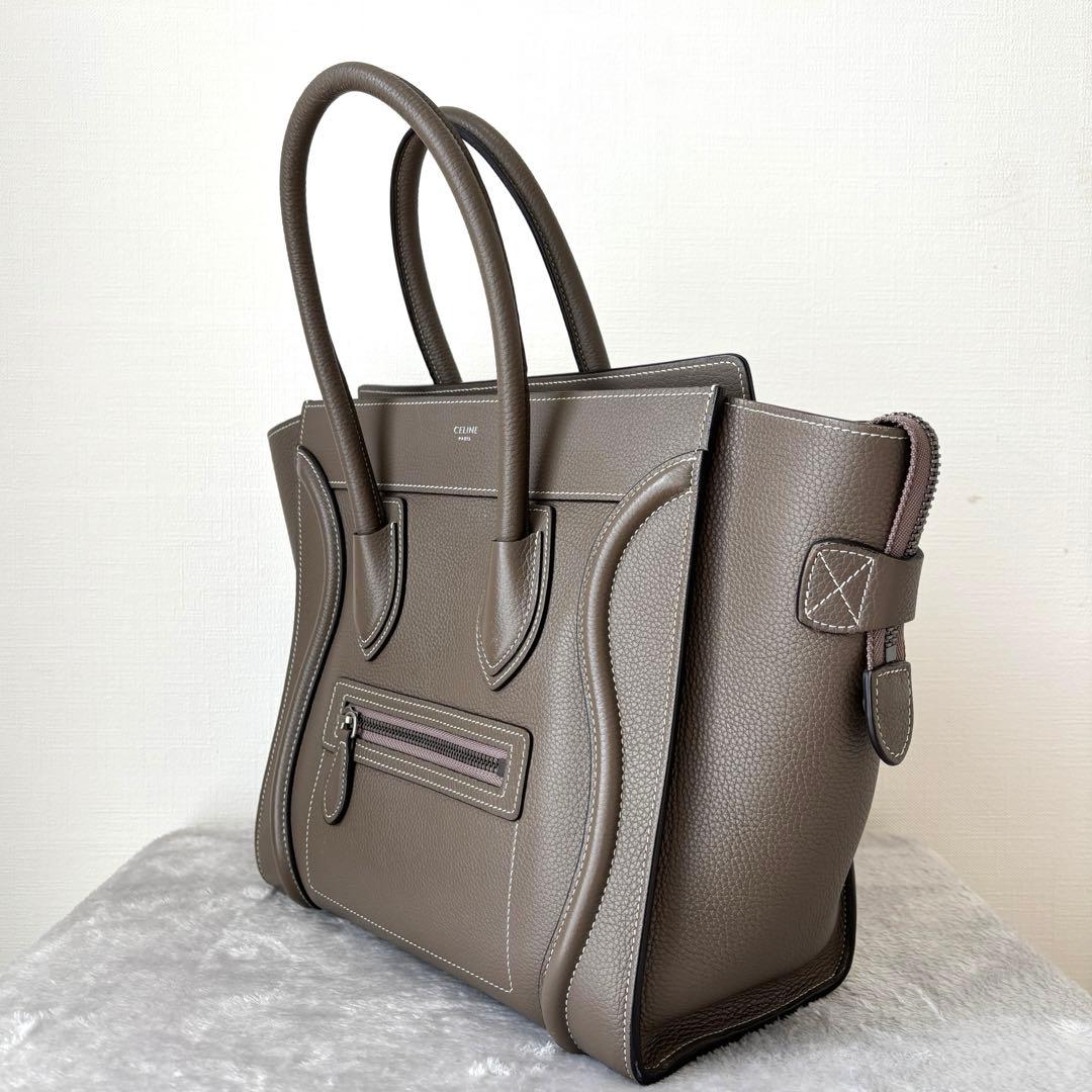 【週末限定】国内百貨店購入◆極美品 セリーヌ ラゲージ マイクロ スリ 保存袋付