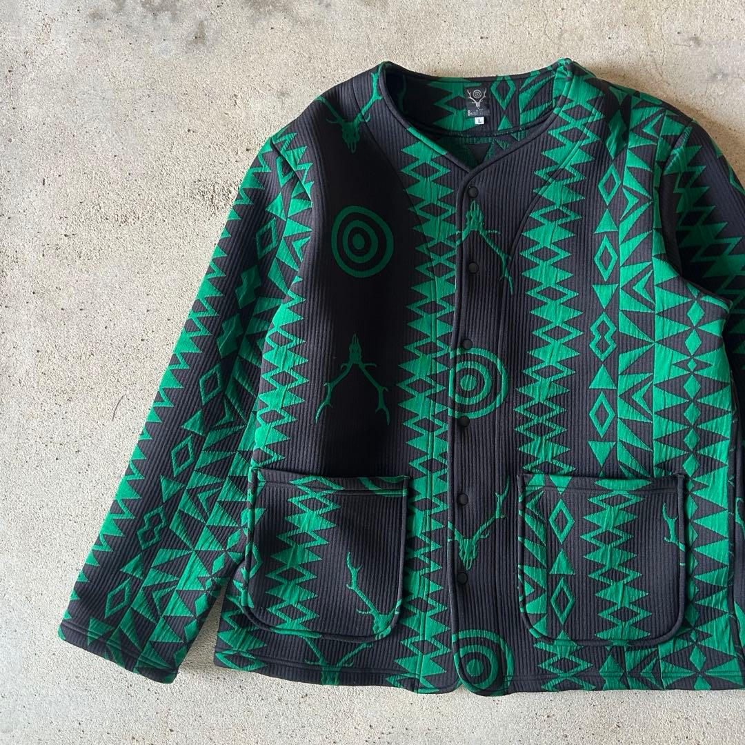 south2west8 ノーカラージャケット ターゲットスカル