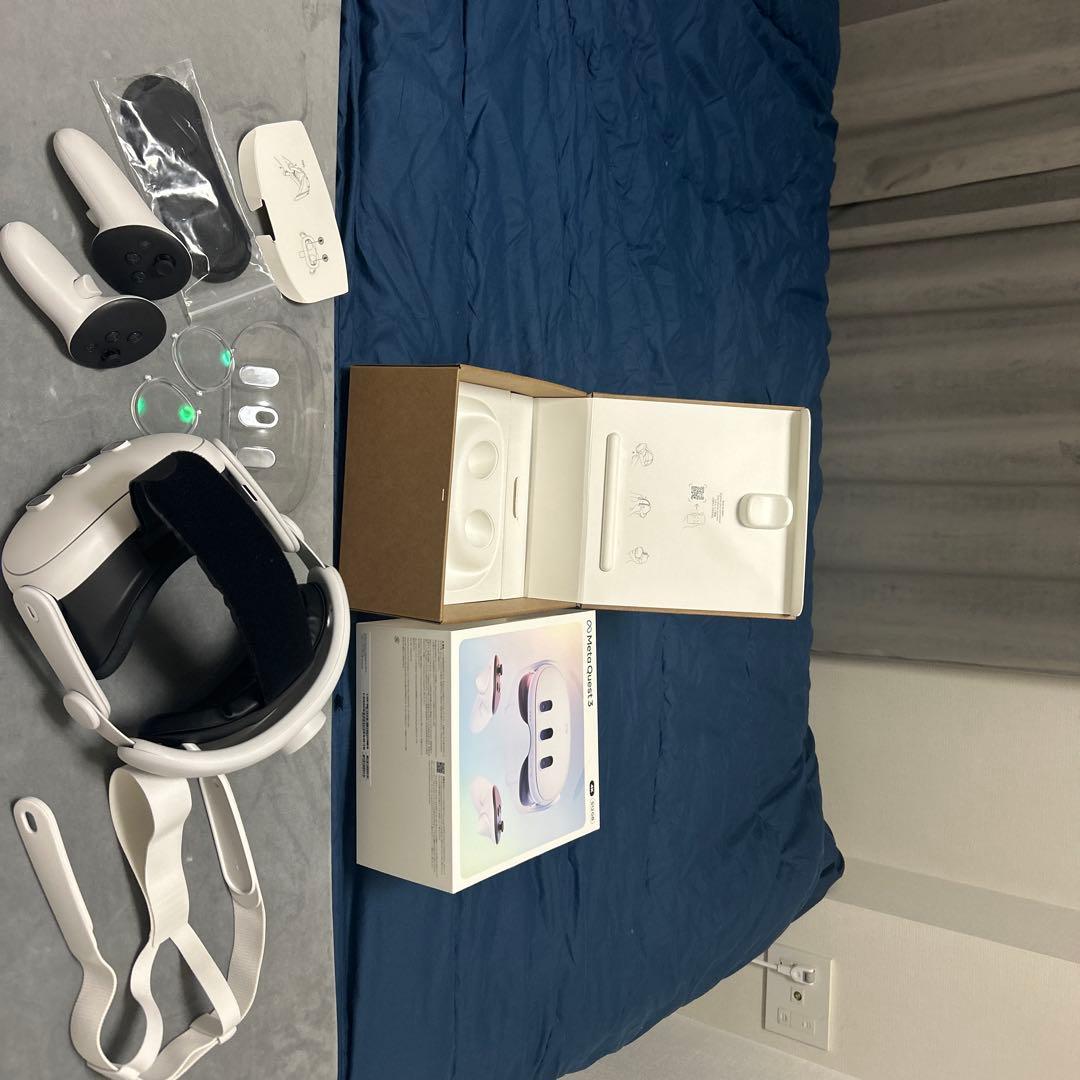 Quest3 512GB (ヘッドギア、レンズカバ、度付きレンズセット)