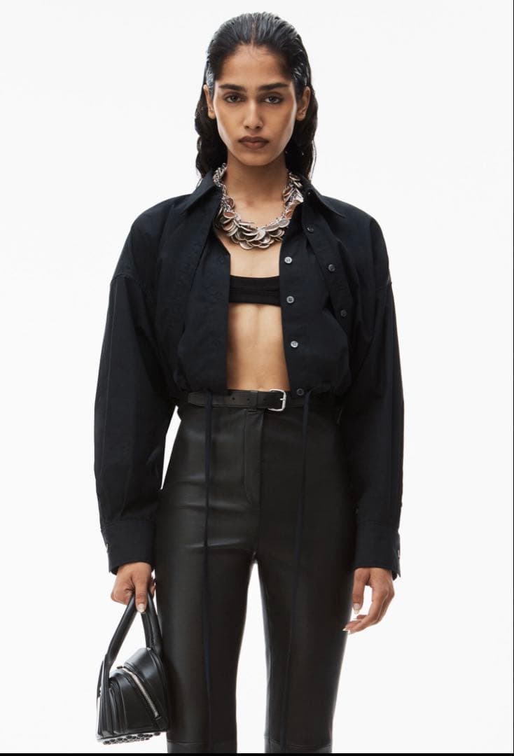 alexanderwang クロップドシャツ 長袖 クロップ