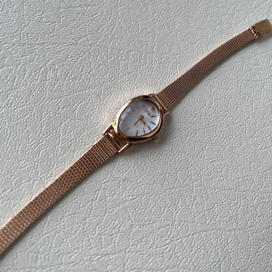 ete ダイヤモンド ジェムフェイス メッシュベルト ウォッチ