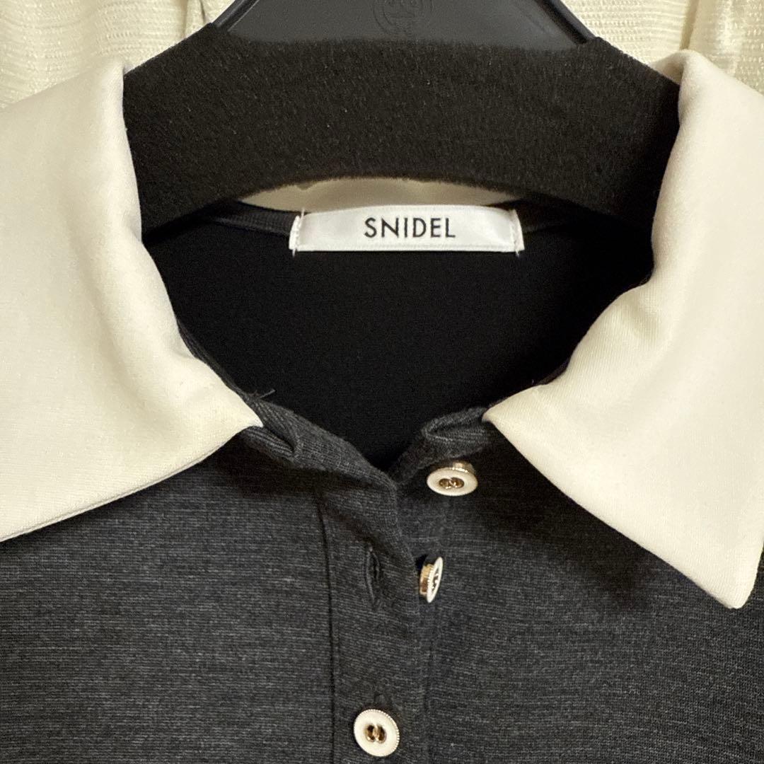 衿つきプリーツカットミニワンピース　Mサイズ　snidel