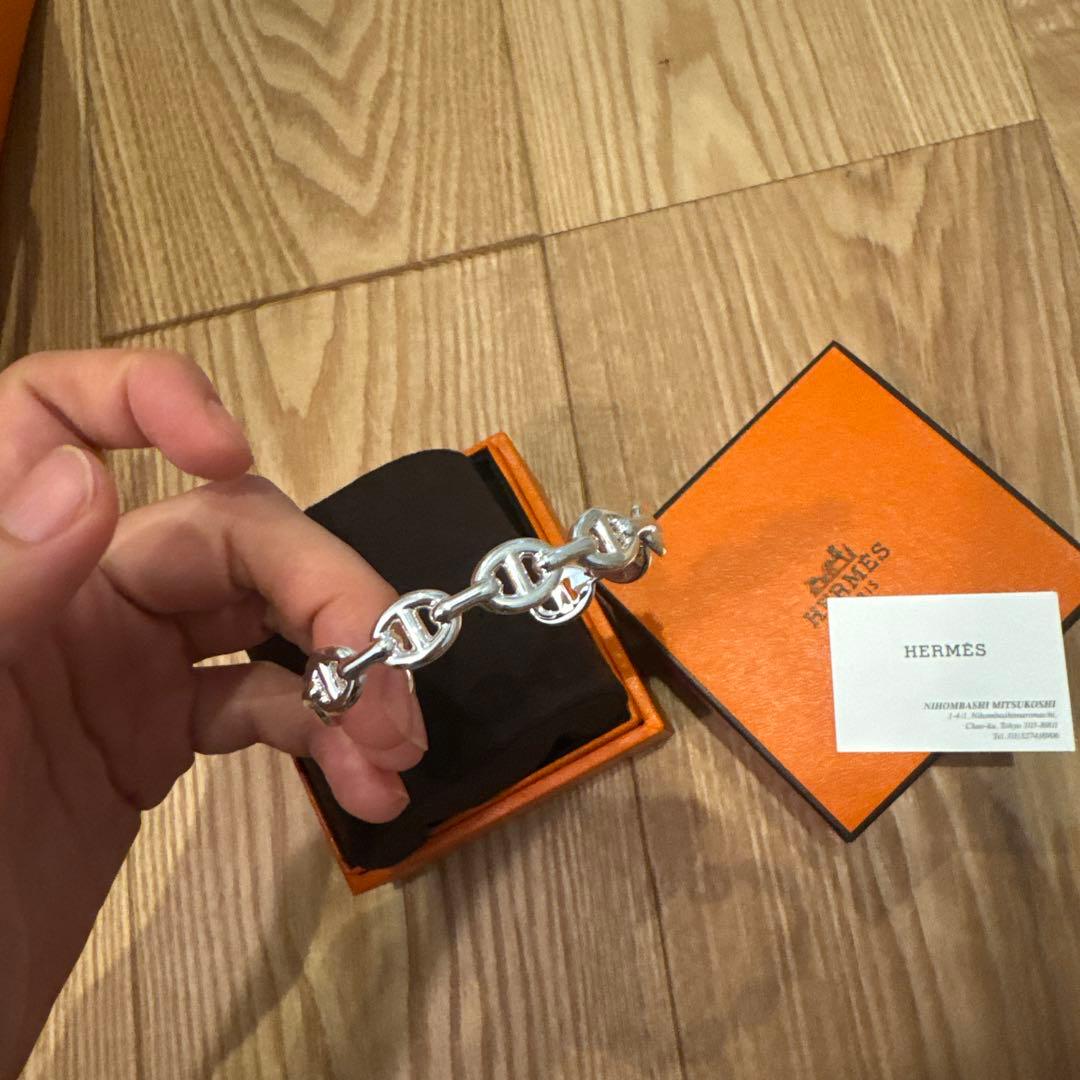 新品未使用HERMES エルメスシェーヌダンクルアンシェネバングルSHサイズ