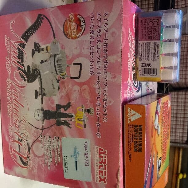 ネイルアート用エアブラシ&アクリル絵の具