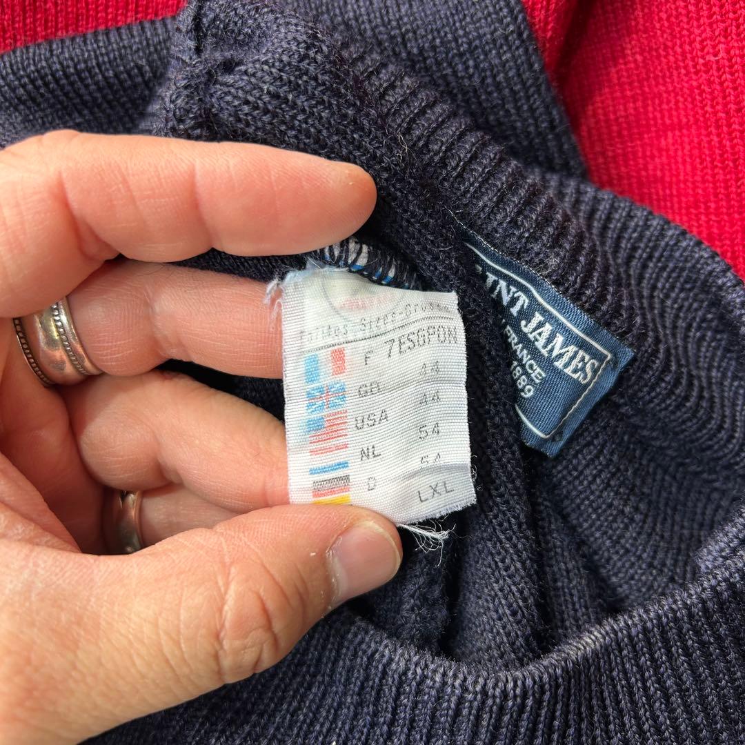 90S フランス製 SAINT JAMES ニット CANCALE ネイビー
