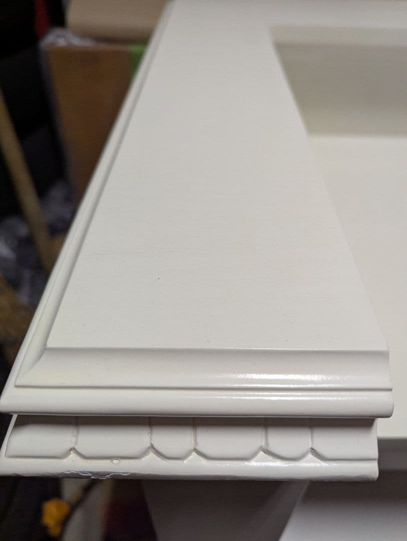 西欧彫刻　カウンターテーブル　ホワイト装飾