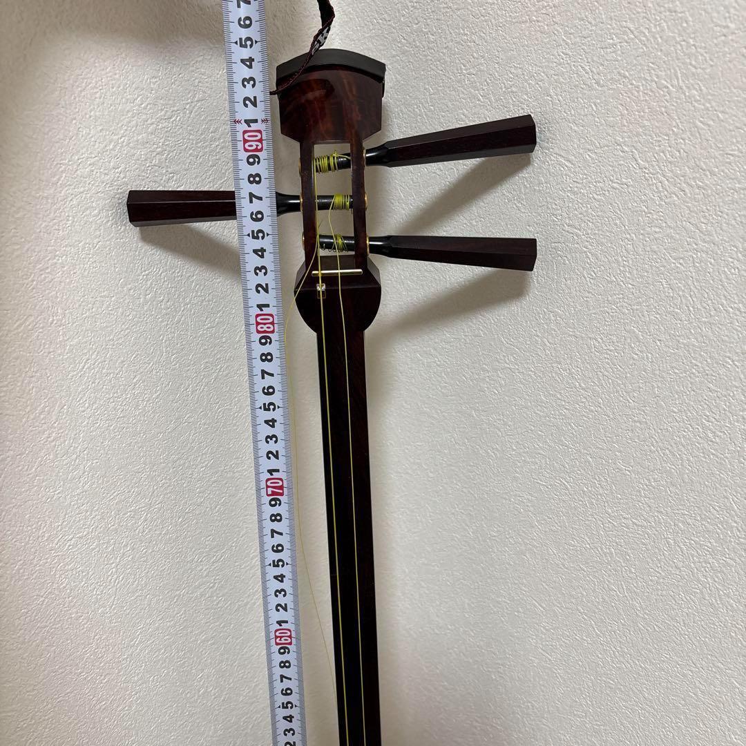 三味線 中棹 紅木 金細 綾杉胴 ハードケース 皮破れ 糸切れ
