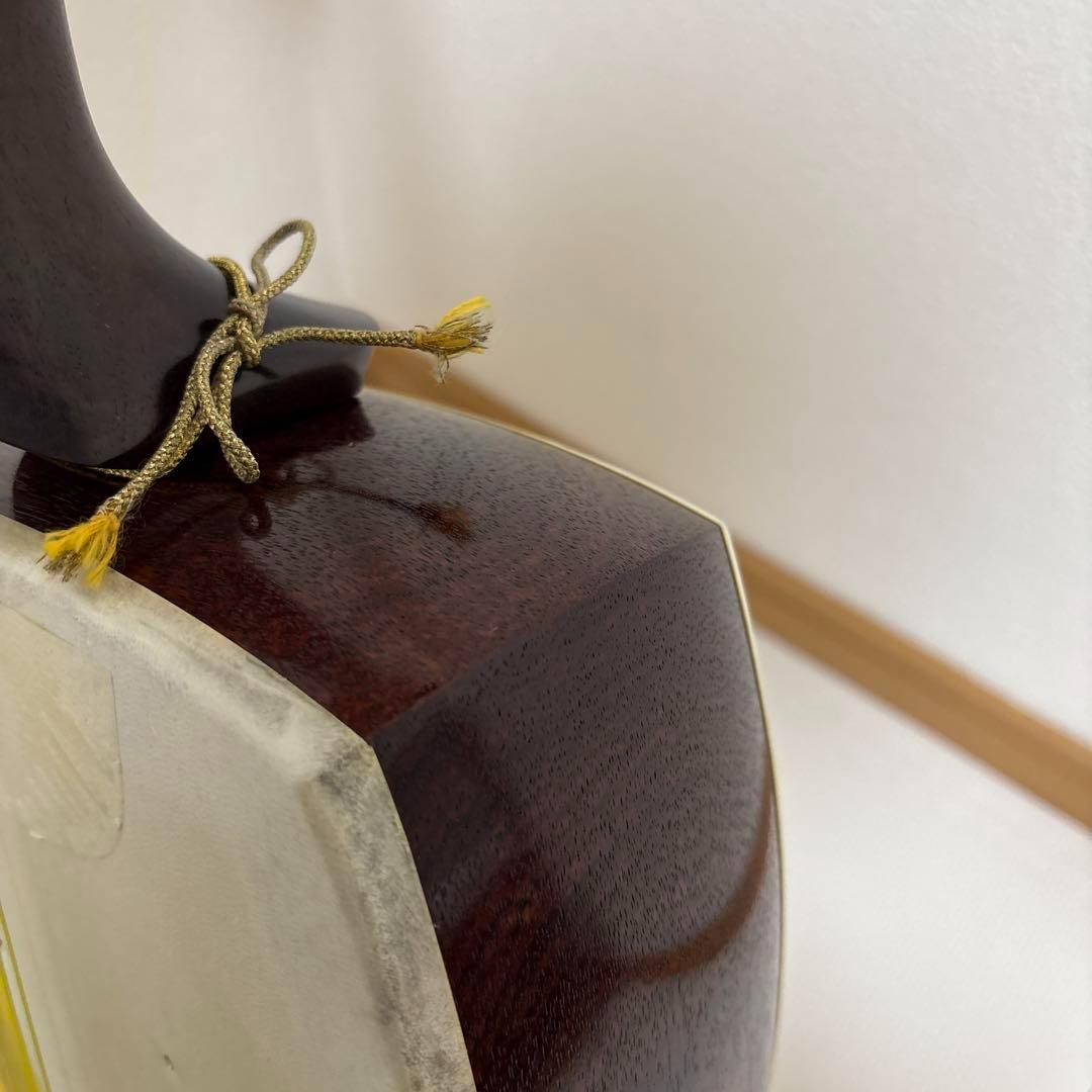 三味線 中棹 紅木 金細 綾杉胴 ハードケース 皮破れ 糸切れ