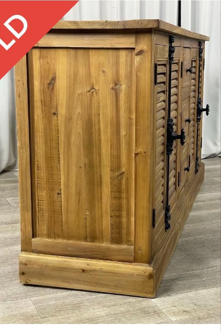 クラッシュゲートルーチェ2 杉古杉サイドボードキャビネットノットアンティークス