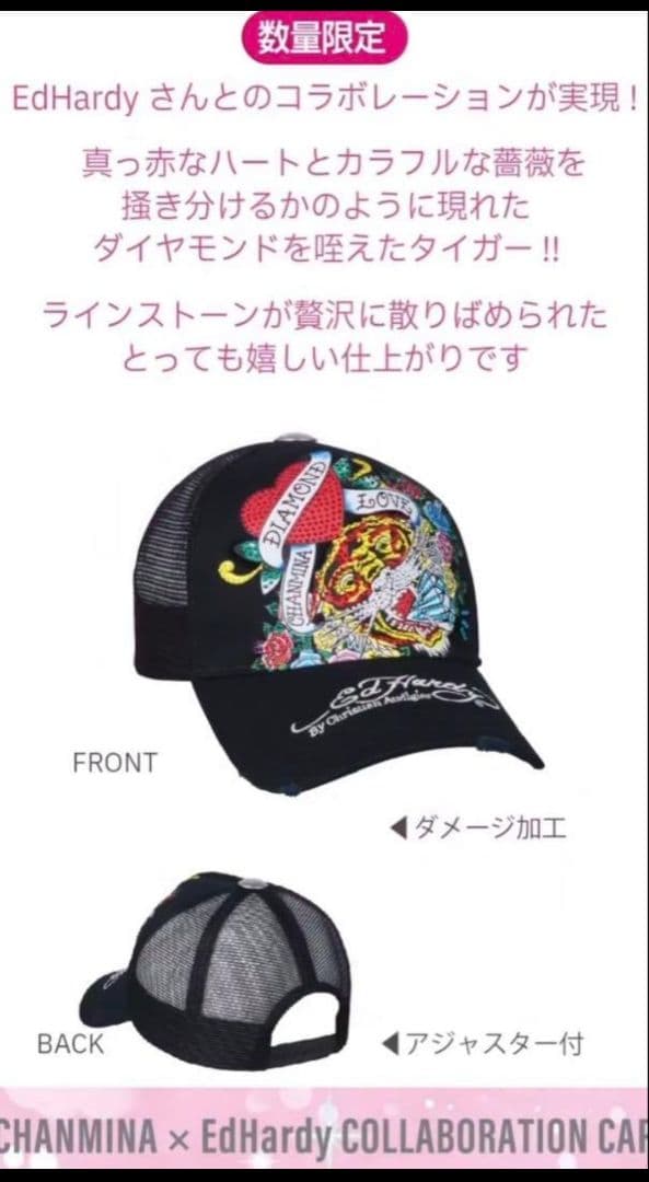 新品 未使用 ちゃんみなライブ AOD3 限定キャップ CAP EdHardy