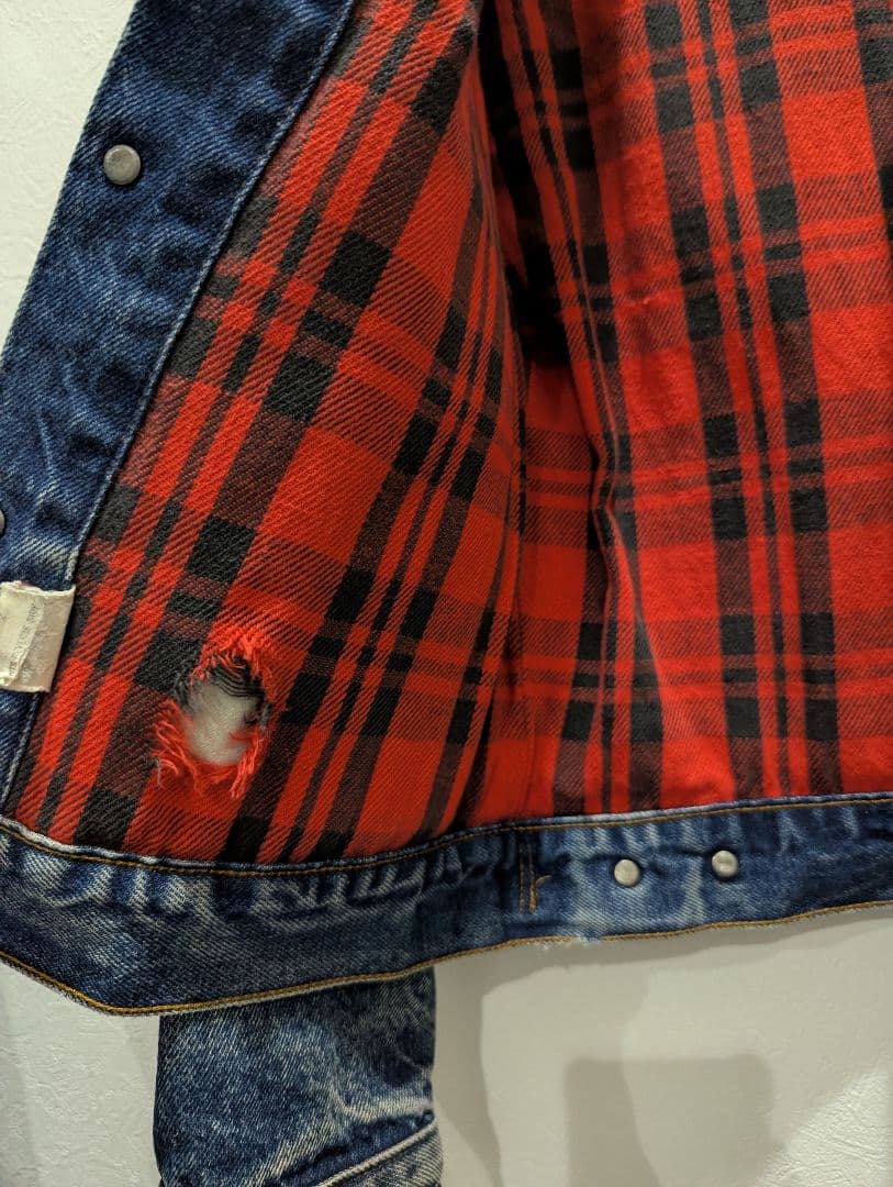 80s USA製 リーバイス 70411-0816 裏地ネル 70505 4th