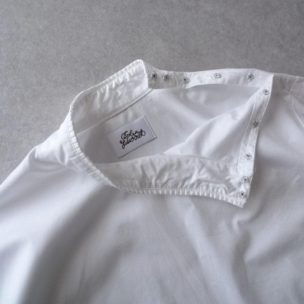 美品 ウィムガゼット 4,3万円 コルピエロ スタンドカラーブラウス ホワイト