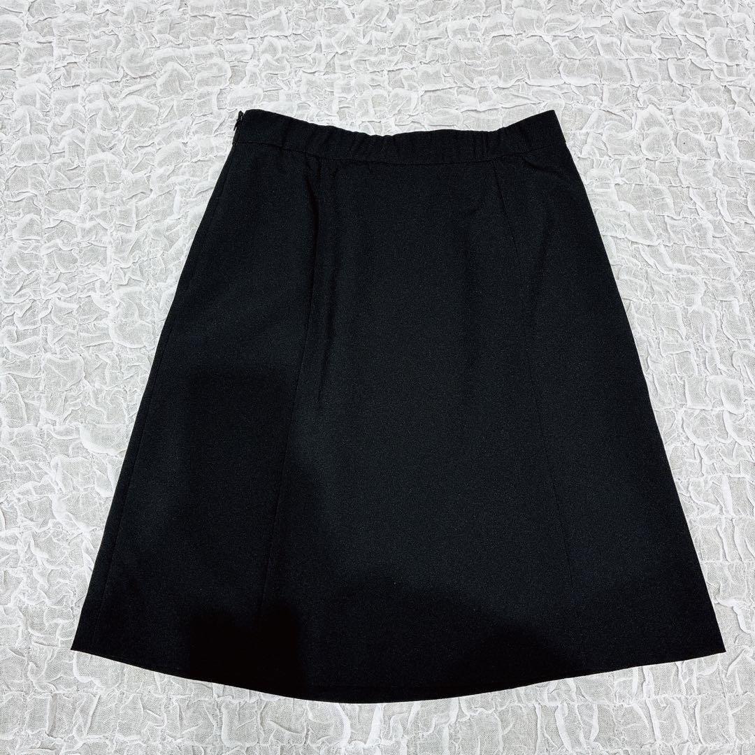 未使用　3L スーツ　黒　ジャケット　スカート　洗える　大きい　通勤　ブラック