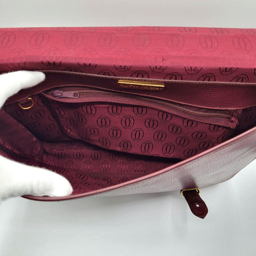 カルティエ ビジネスバッグ 2way マストライン A4 PC レザー ボルドー