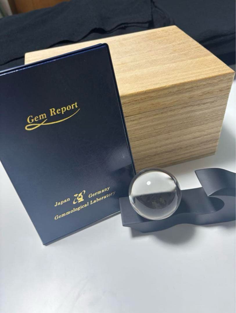 天然水晶玉/ロッククリスタル46mm鑑別書付き