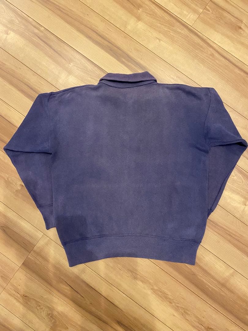 60s champion ハーフジップ　ランタグ　ナス紺　グッドフェード　大きめ