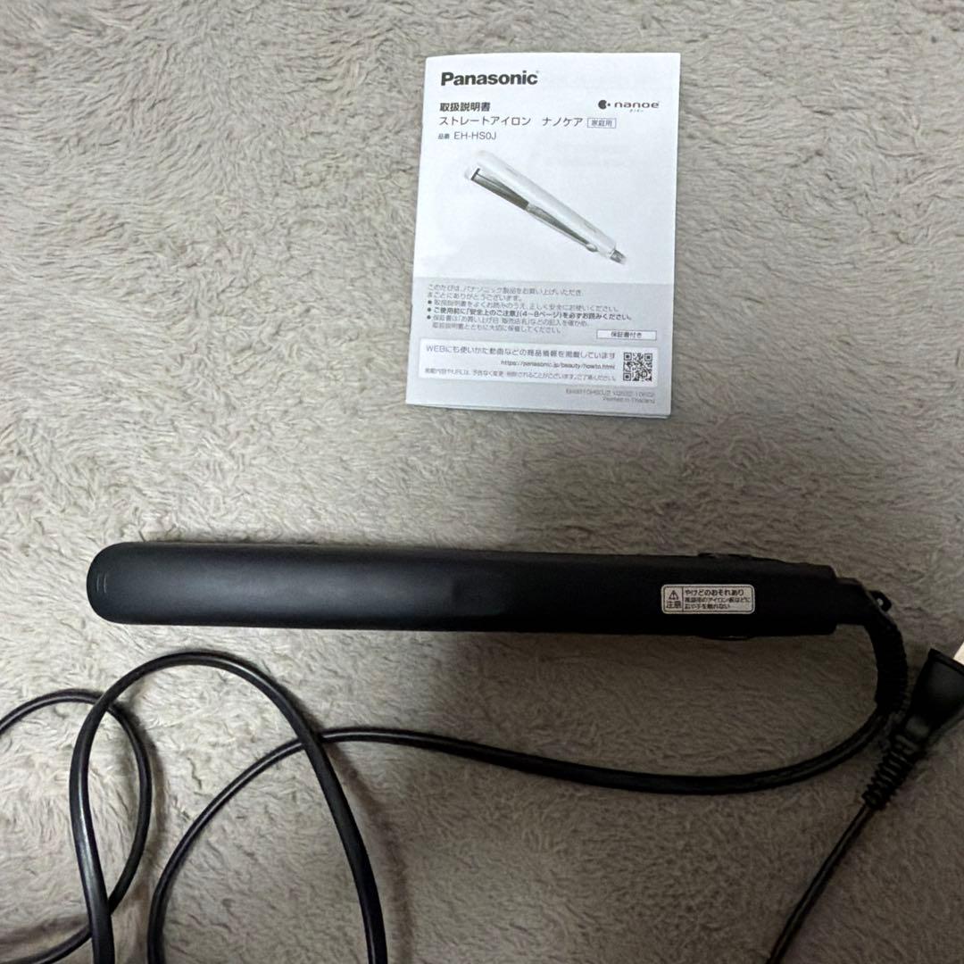 Panasonic ストレートアイロン　ナノケア　EH-HS0J ブラック