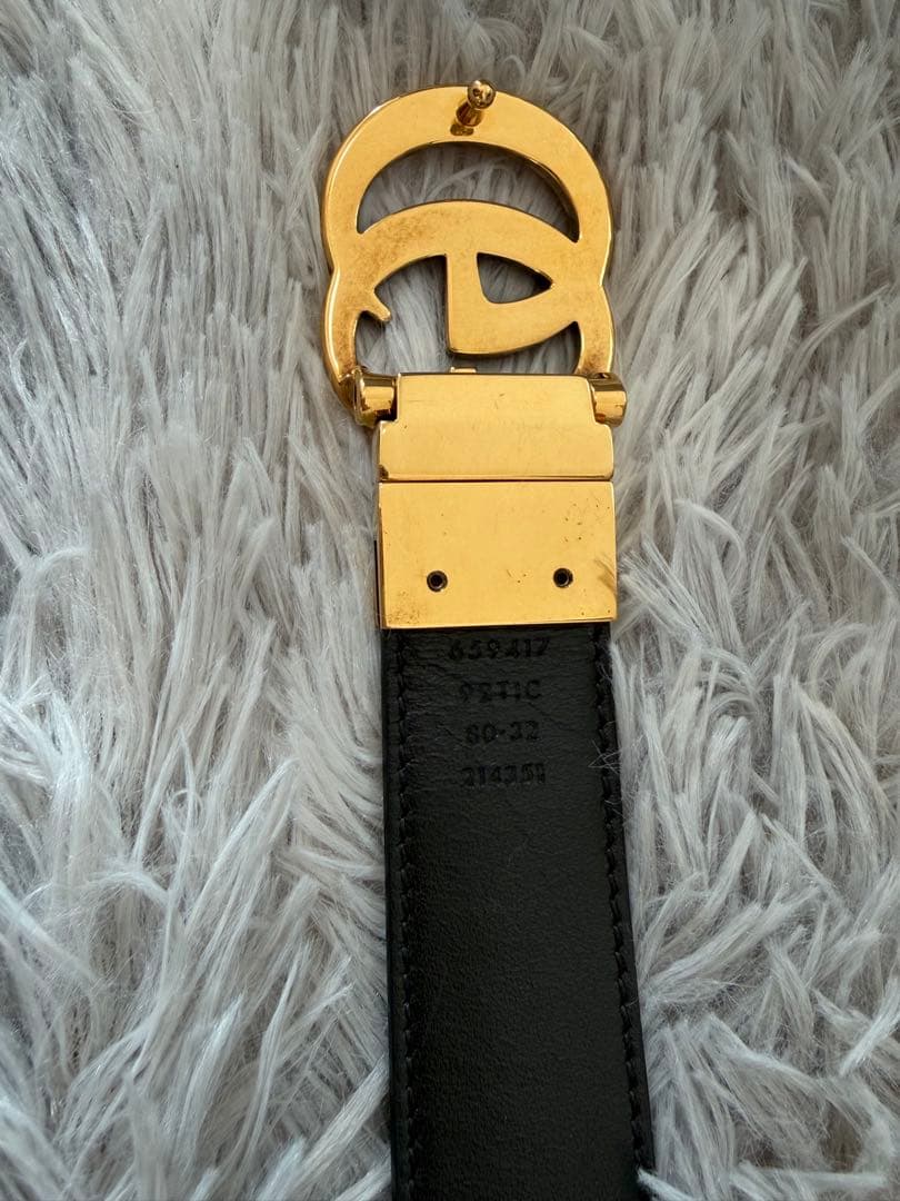 【美品】GUCCI GGマーモント リバーシブル ベルト