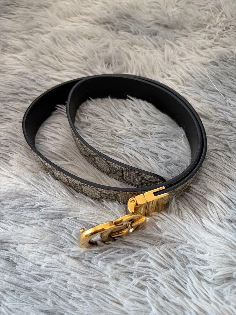 【美品】GUCCI GGマーモント リバーシブル ベルト