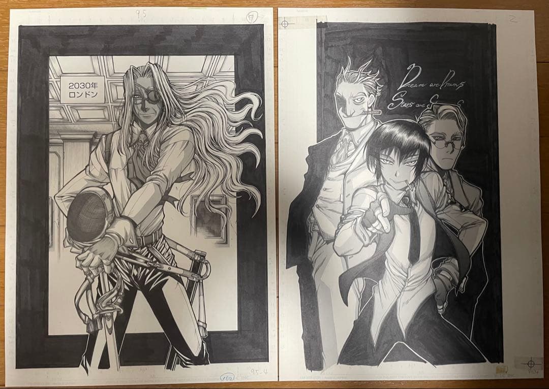 ヘルシング 20周年記念複製原画 王立国教騎士団セット