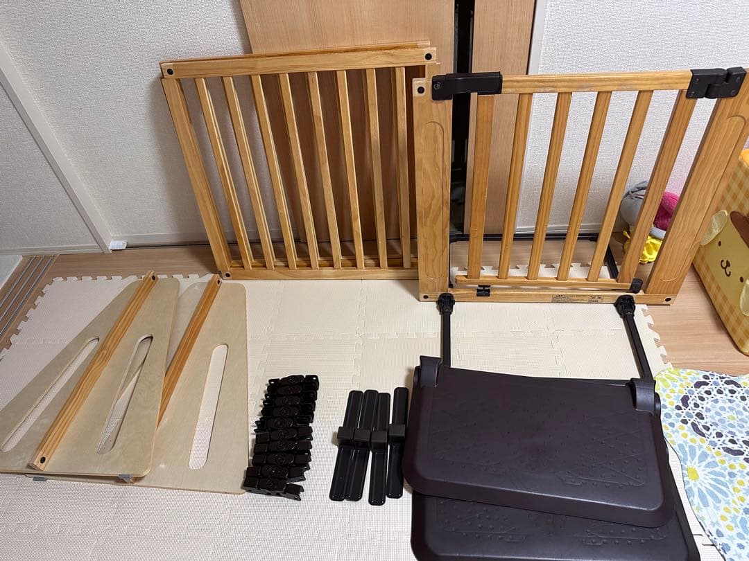 送料無料　日本育児　木製パーテーション　FLEX300-Wベビーゲート　柵