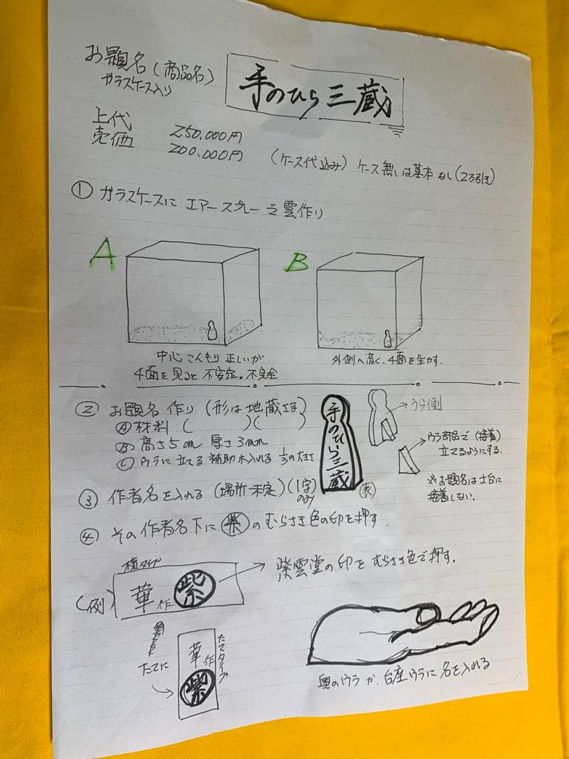 お釈迦様の手 手のひら三蔵 三蔵法師御一行けやき手幅33cm25万円の品般若心経