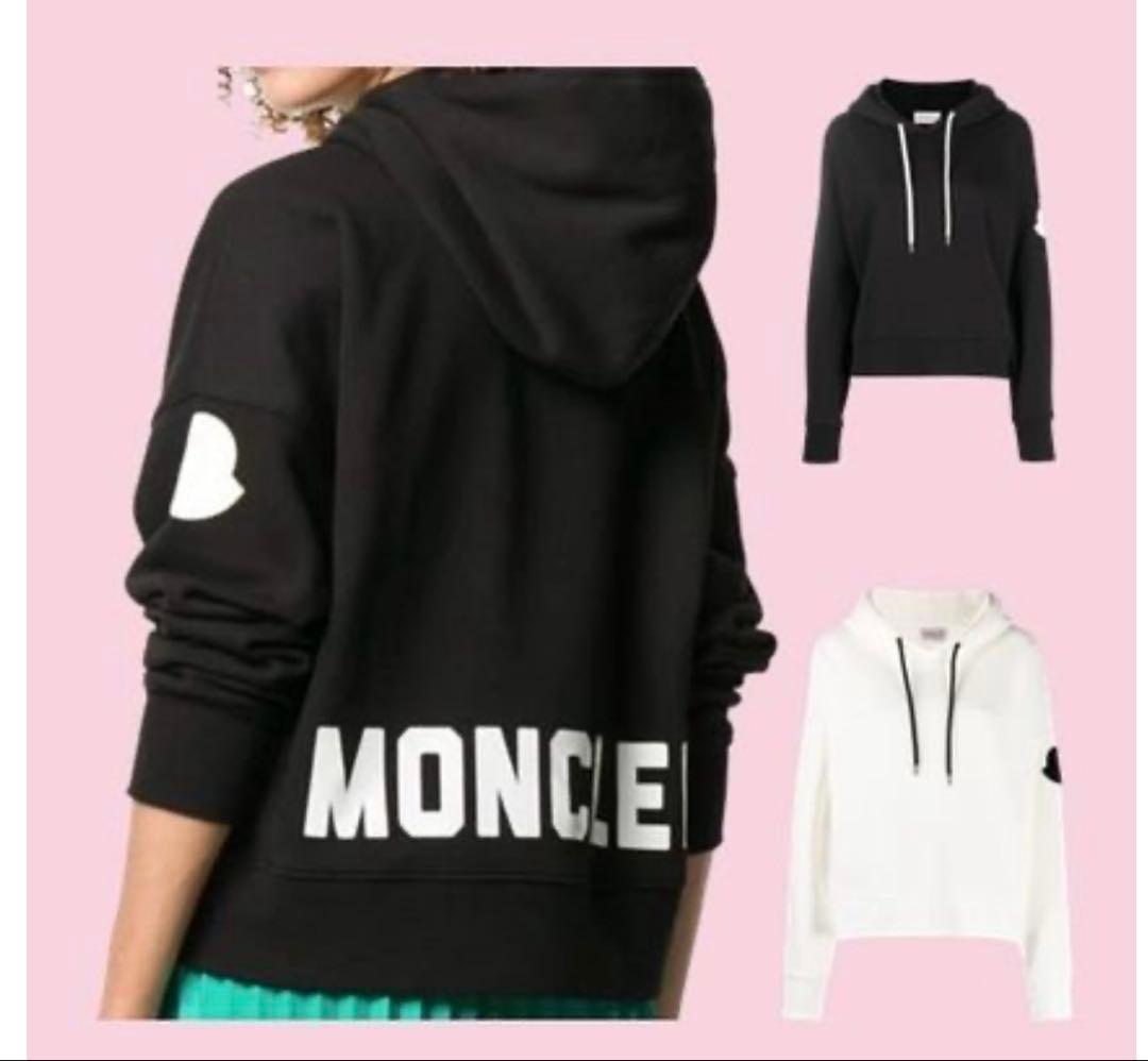 MONCLER ブラック クロップドパーカー