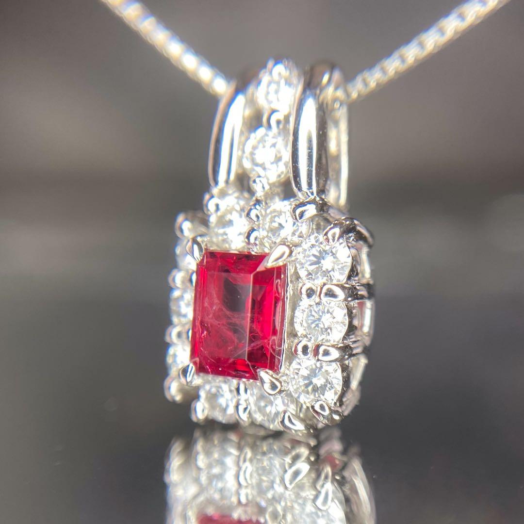 天然 レッドベリル ダイヤモンド 計0.77ct 中宝研ソート『大粒です』