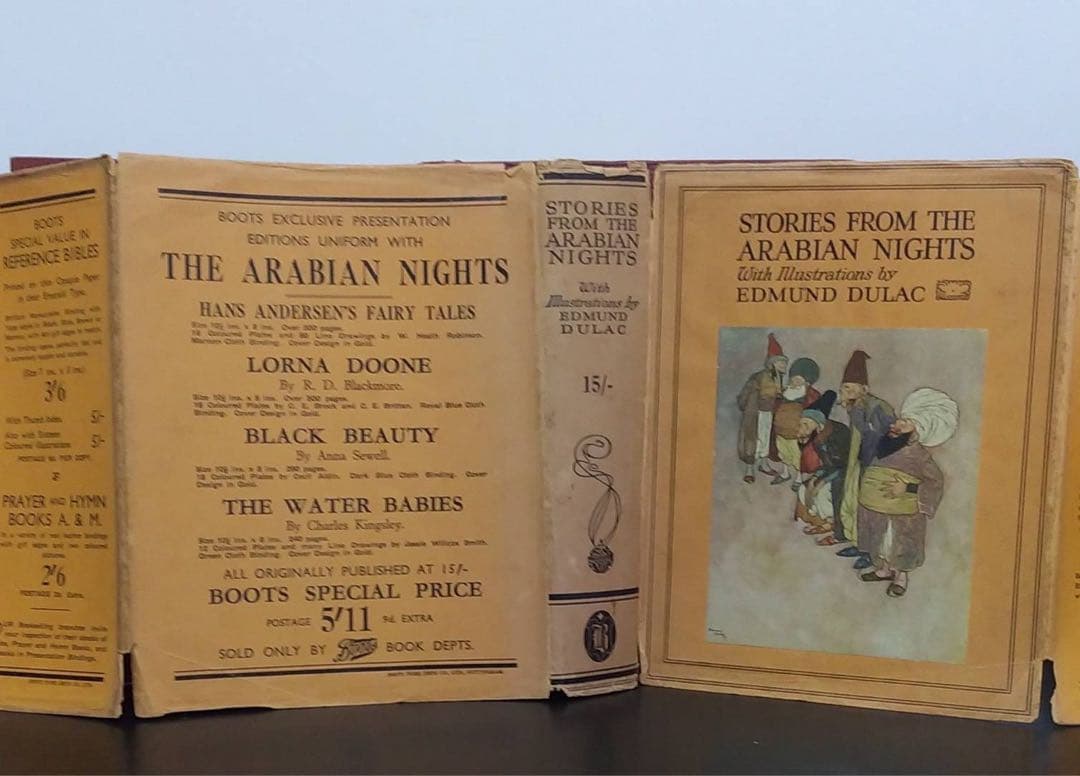 エドマンド・デュラック　貼込カラー挿絵20点　洋書アラビアンナイト