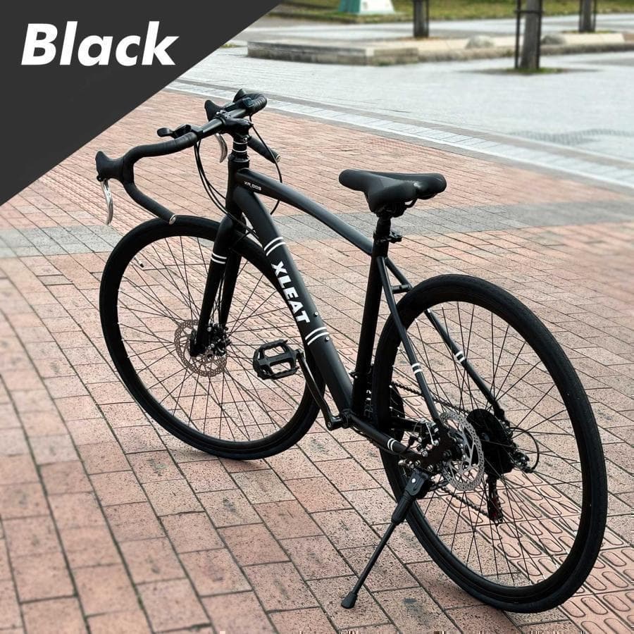 クロスバイク 自転車R1755 マウンテン ロード アウトドア ブラック