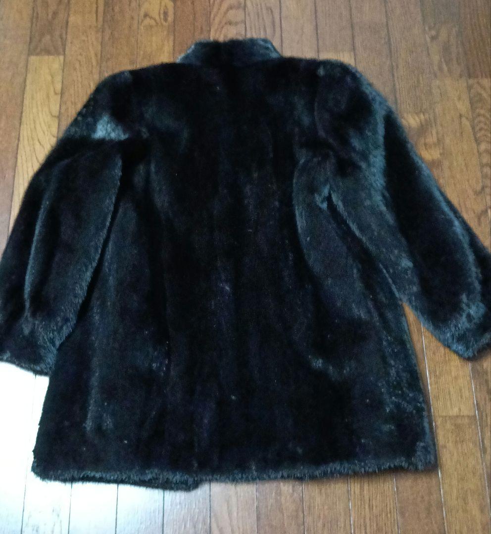毛皮のコート　ミンク　リアルファーコート　ブラック