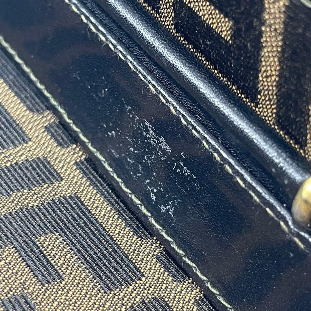 【美品】FENDI フェンディ ズッカ 2way ショルダーバッグ ヴァニティ