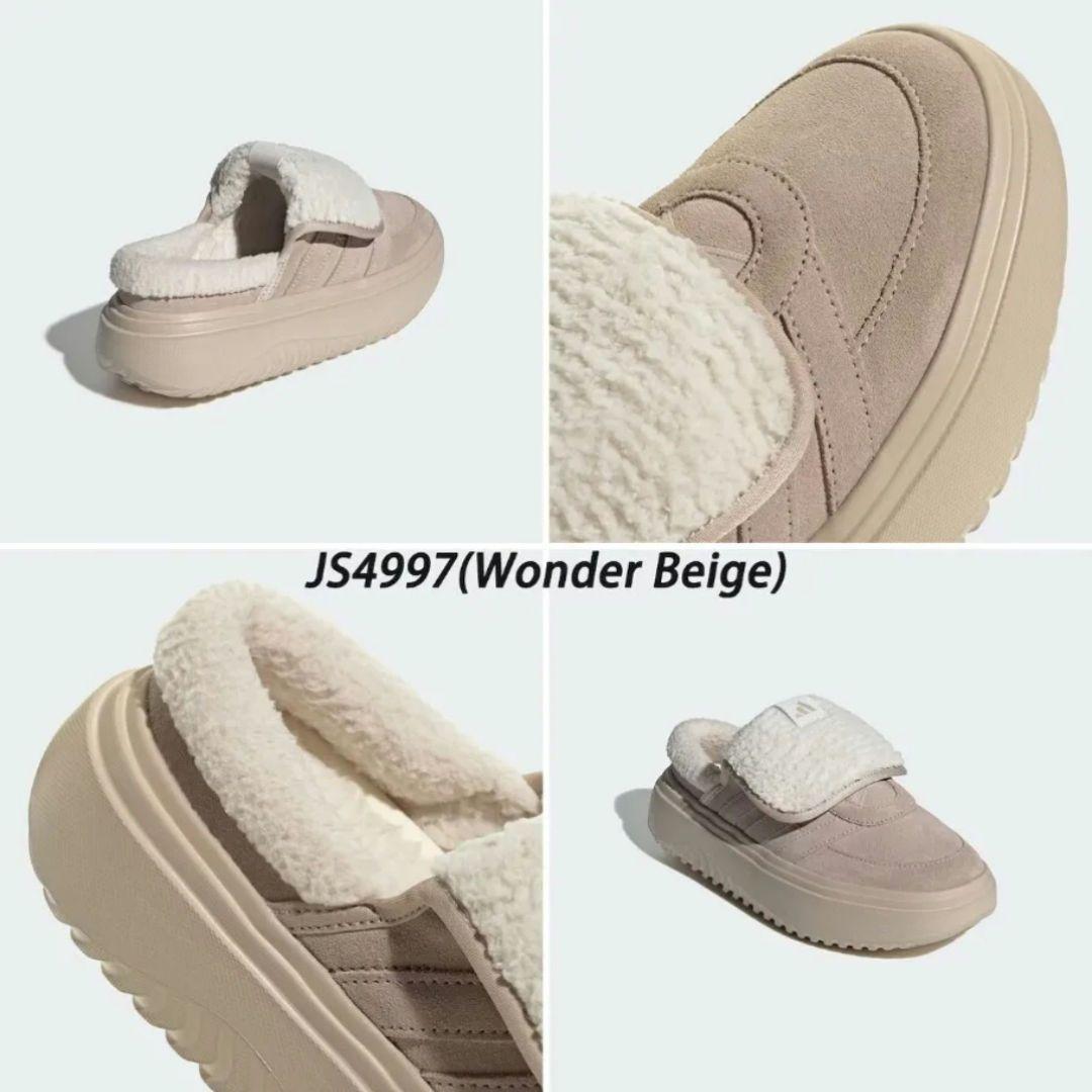 大人気★adidas★アディダス★24.5㎝★ボア付き★ミュール★ベージュ