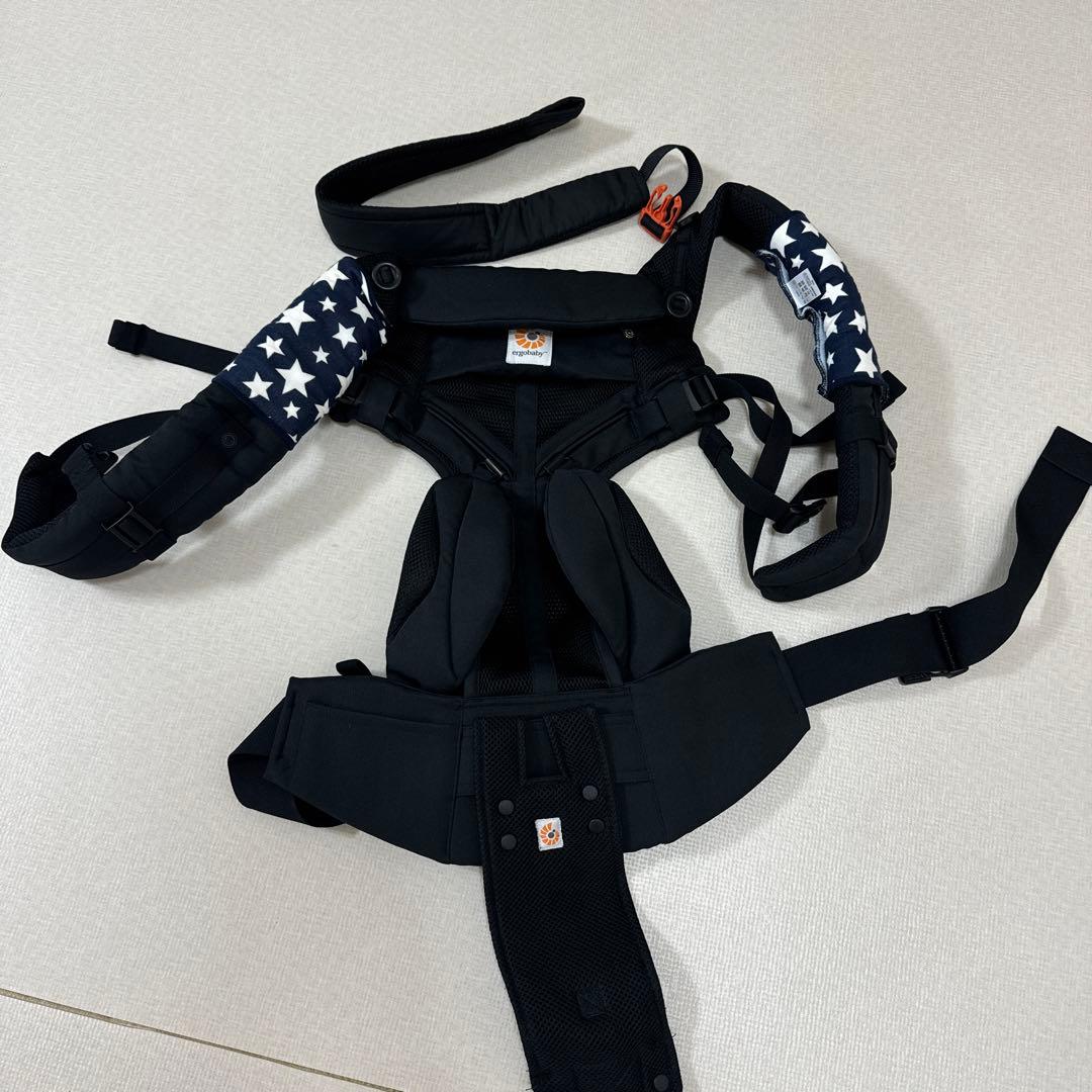 【美品】【正規品】エルゴベビー オムニ 360 クールエア コバルト ブラック