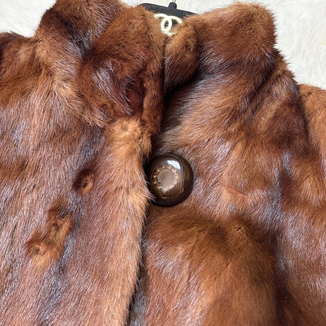 ☆大きいXLサイズ☆EMBA エンバ 毛皮 ヴィーゼルセーブル リアルファー