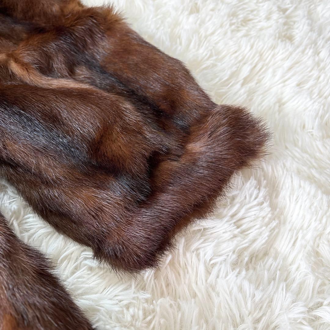 ☆大きいXLサイズ☆EMBA エンバ 毛皮 ヴィーゼルセーブル リアルファー